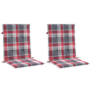 Vidaxl tuinstoelkussens 2 st 100x50x3 cm oxford stof ruitpatroon rood - afbeelding 3