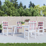 Vidaxl tuinstoelkussens 4 st 100x50x3 cm oxford stof ruitpatroon rood - afbeelding 1