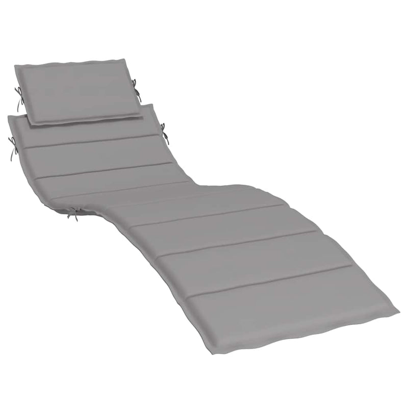 Vidaxl ligbedkussen 186x58x4 cm oxford stof grijs