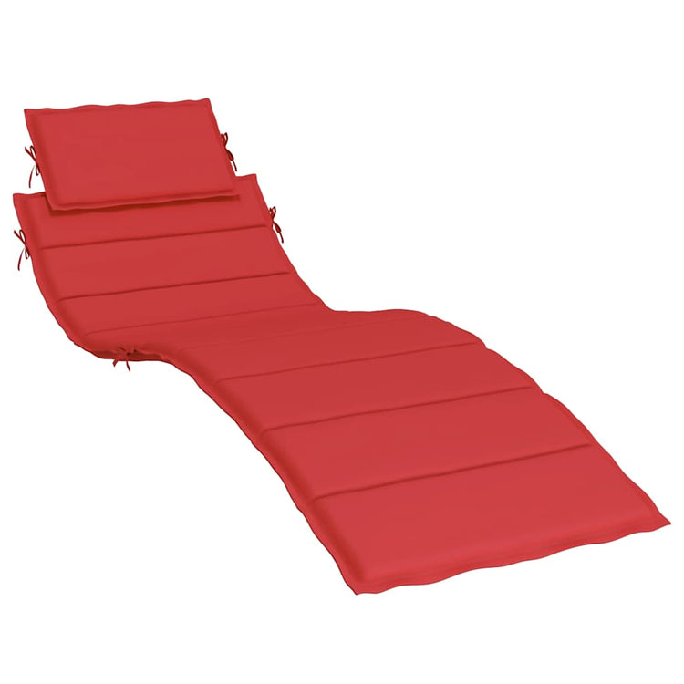 Vidaxl ligbedkussen 186x58x4 cm oxford stof rood