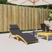 Vidaxl ligbedkussen 186x58x4 cm oxford stof zwart - afbeelding 1
