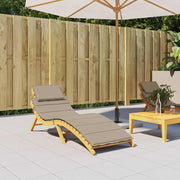 Vidaxl ligbedkussen 186x58x4 cm oxford stof taupe - afbeelding 1