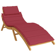 Vidaxl ligbedkussen 186x58x4 cm oxford stof wijnrood - afbeelding 3