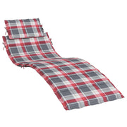Vidaxl ligbedkussen 186x58x4 cm oxford stof ruitpatroon rood - afbeelding 2
