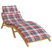 Vidaxl ligbedkussen 186x58x4 cm oxford stof ruitpatroon rood - afbeelding 3