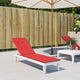 Vidaxl terrasstoelkussen (75+105)x50x4 cm rood