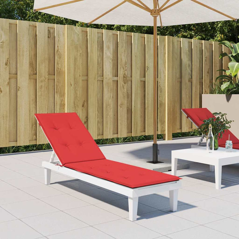 Vidaxl terrasstoelkussen (75+105)x50x4 cm rood