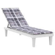 Vidaxl terrasstoelkussen ruitpatroon (75+105)x50x4 cm grijs - afbeelding 3