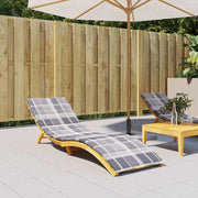 Vidaxl ligbedkussen 200x50x3 cm oxford stof ruitpatroon grijs - afbeelding 1