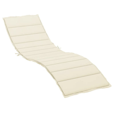 Vidaxl ligbedkussen 200x60x3 cm oxford stof crèmekleurig