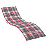 Vidaxl ligbedkussen 200x70x3 cm oxford stof ruitpatroon rood - afbeelding 2