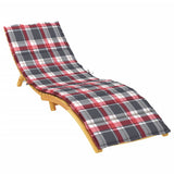 Vidaxl ligbedkussen 200x70x3 cm oxford stof ruitpatroon rood - afbeelding 3