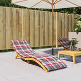 Vidaxl ligbedkussen 200x70x3 cm oxford stof ruitpatroon rood - afbeelding 1