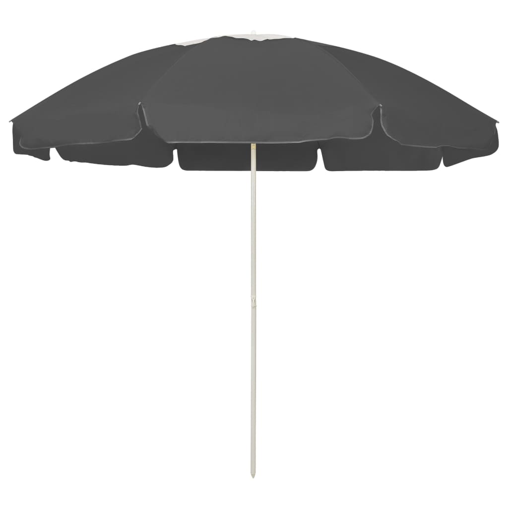 Vidaxl strandparasol 240 cm antracietkleurig
