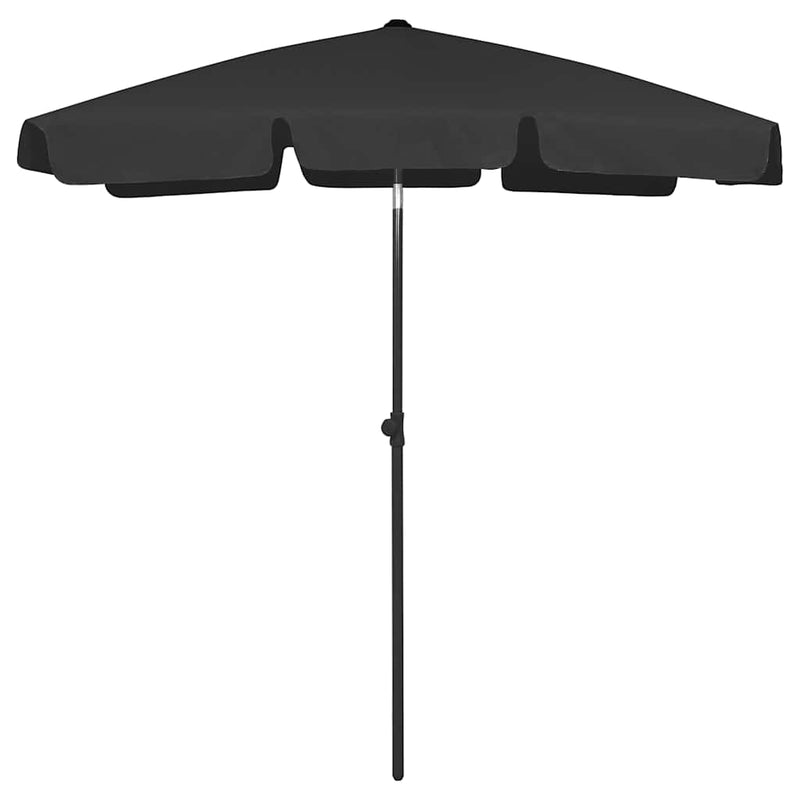 Vidaxl strandparasol 180x120 cm zwart