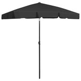 Vidaxl strandparasol 180x120 cm zwart - afbeelding 2