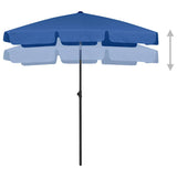 Vidaxl strandparasol 180x120 cm azuurblauw - afbeelding 3