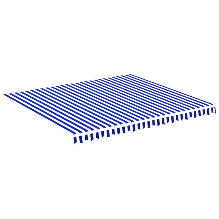 Vidaxl vervangingsdoek voor luifel 400x350 cm polyester blauw en wit