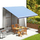 Vidaxl vervangingsdoek voor luifel 450x350 cm polyester blauw en wit