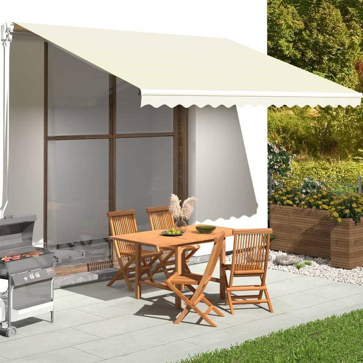 Vidaxl vervangingsdoek voor luifel 450x350 cm polyester crèmekleurig