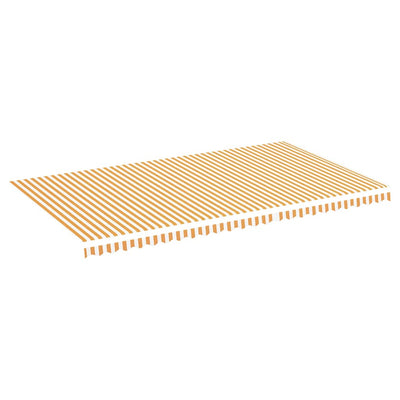 Vidaxl vervangingsdoek voor luifel 600x350 cm polyester geel en wit