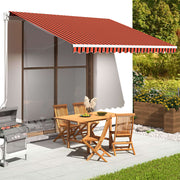 Vidaxl vervangingsdoek voor luifel 400x350 cm polyester oranje en bruin - afbeelding 1