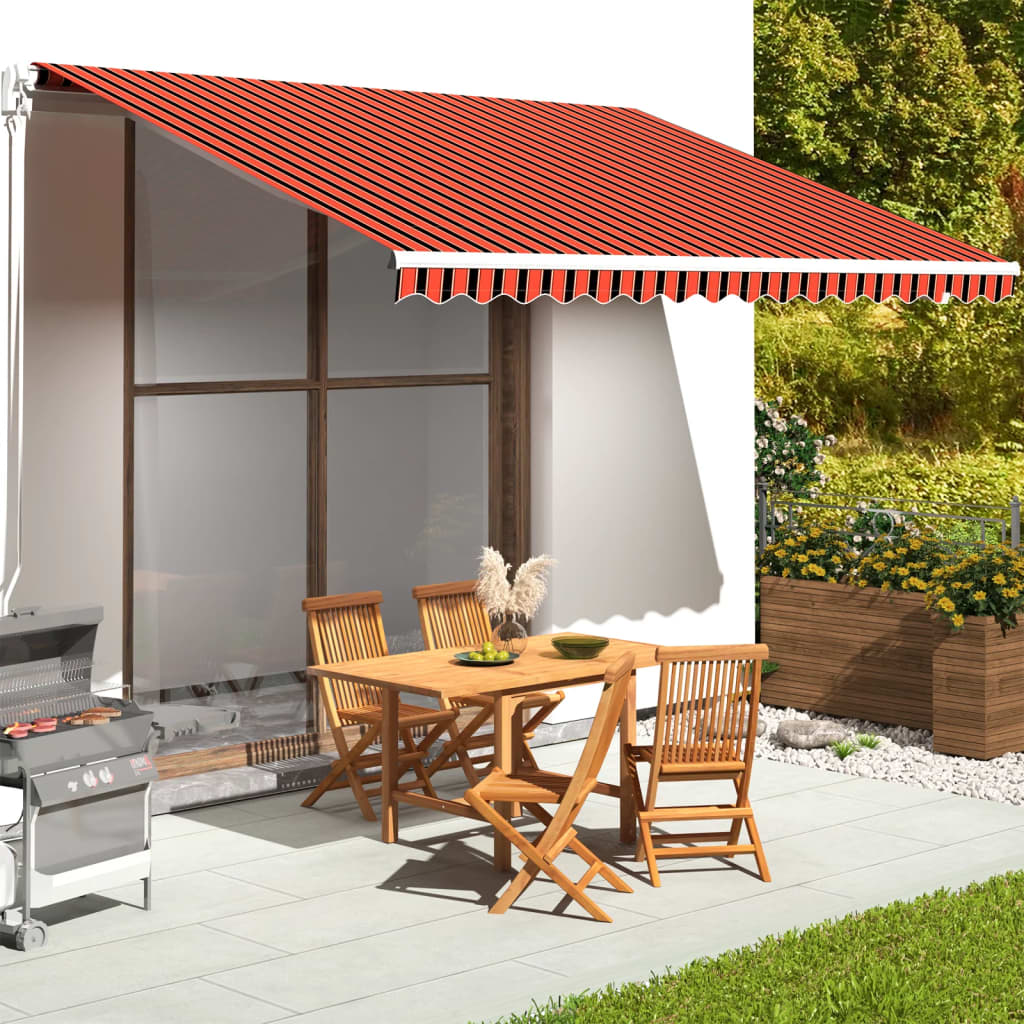 Vidaxl vervangingsdoek voor luifel 450x350 cm polyester oranje en bruin