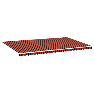 Vidaxl vervangingsdoek voor luifel 6x3,5 m oranje en bruin