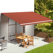 Vidaxl vervangingsdoek voor luifel 600x350 cm polyester oranje en bruin - afbeelding 1