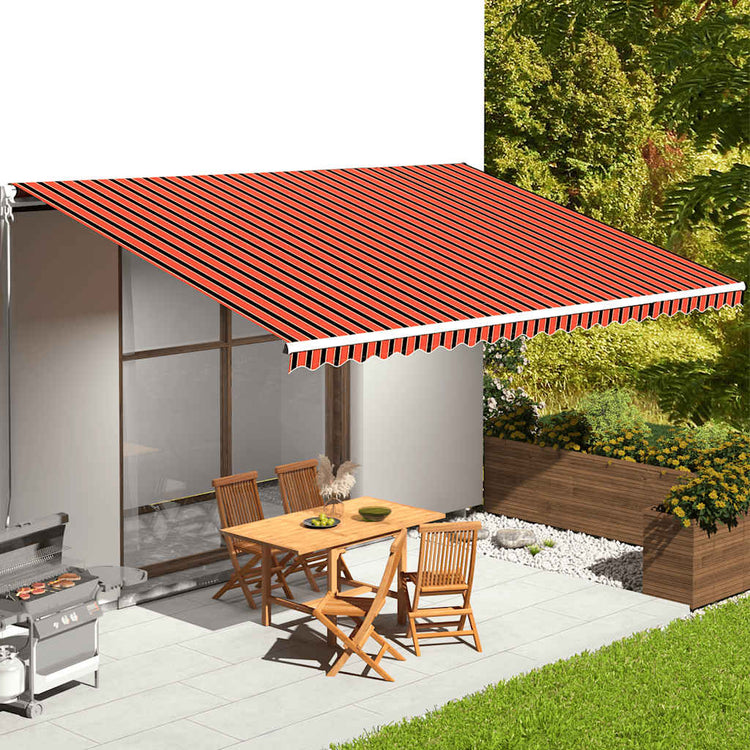 Vidaxl vervangingsdoek voor luifel 600x350 cm polyester oranje en bruin