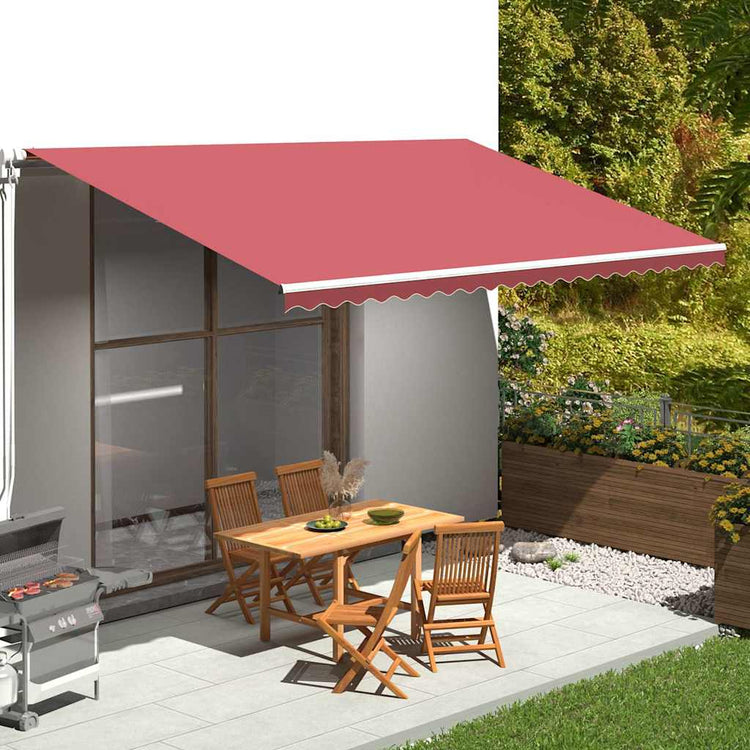 Vidaxl vervangingsdoek voor luifel 500x300 cm polyester bordeauxrood