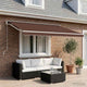 Vidaxl vervangingsdoek voor luifel 600x350 cm polyester bruin