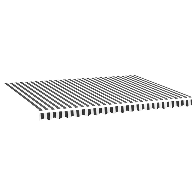 Vidaxl vervangingsdoek voor luifel 400x300 cm antracietkleurig en wit