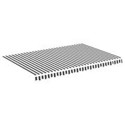 Vidaxl vervangingsdoek voor luifel 450x300 cm antracietkleurig en wit - afbeelding 2