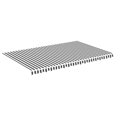 Vidaxl vervangingsdoek voor luifel 500x300 cm antracietkleurig en wit