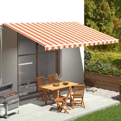 Vidaxl vervangingsdoek voor luifel 500x300 cm polyester geel en oranje