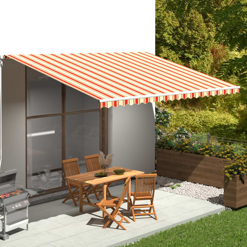 Vidaxl vervangingsdoek voor luifel 500x350 cm polyester geel en oranje