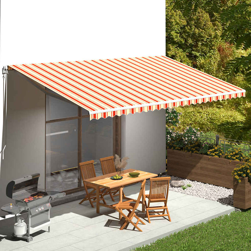 Vidaxl vervangingsdoek voor luifel 6x3 m geel en oranje