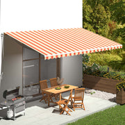 Vidaxl vervangingsdoek voor luifel 600x350 cm polyester geel en oranje - afbeelding 1