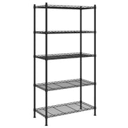 Vidaxl opbergrek 5-laags 250 kg 90x35x180 cm zwart - afbeelding 2