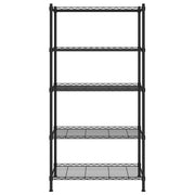 Vidaxl opbergrek 5-laags 250 kg 90x35x180 cm zwart - afbeelding 3