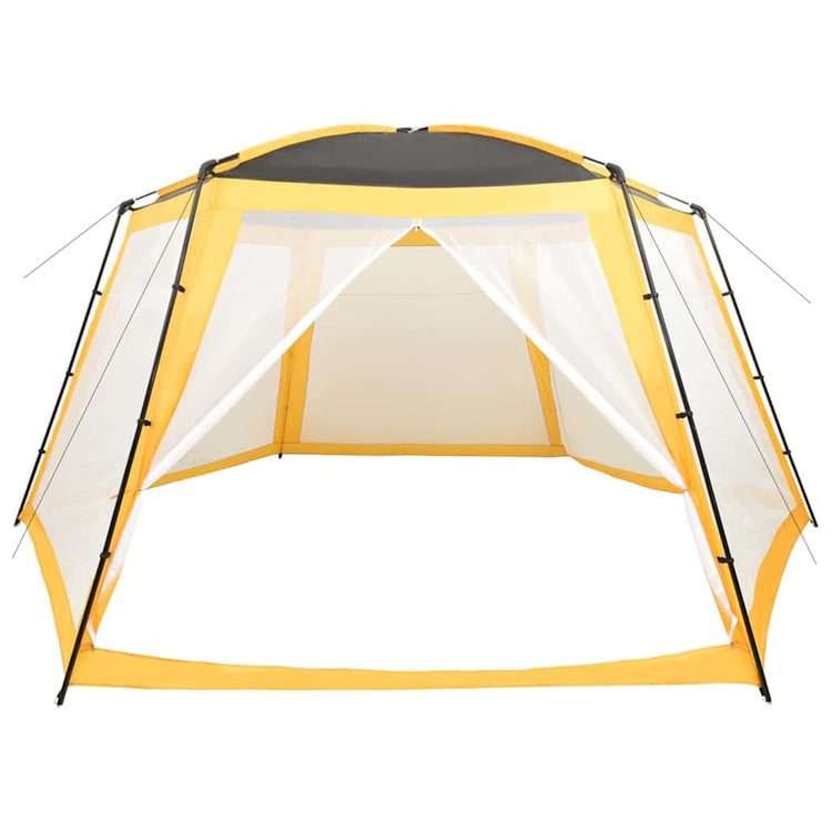 Vidaxl zwembadtent 660x580x250 cm stof geel