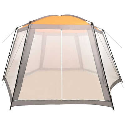 Vidaxl zwembadtent 660x580x250 cm stof grijs