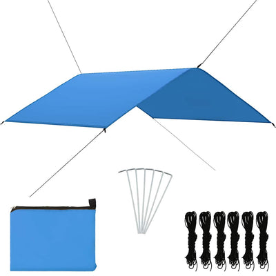 Vidaxl afdekzeil 4x4 m blauw