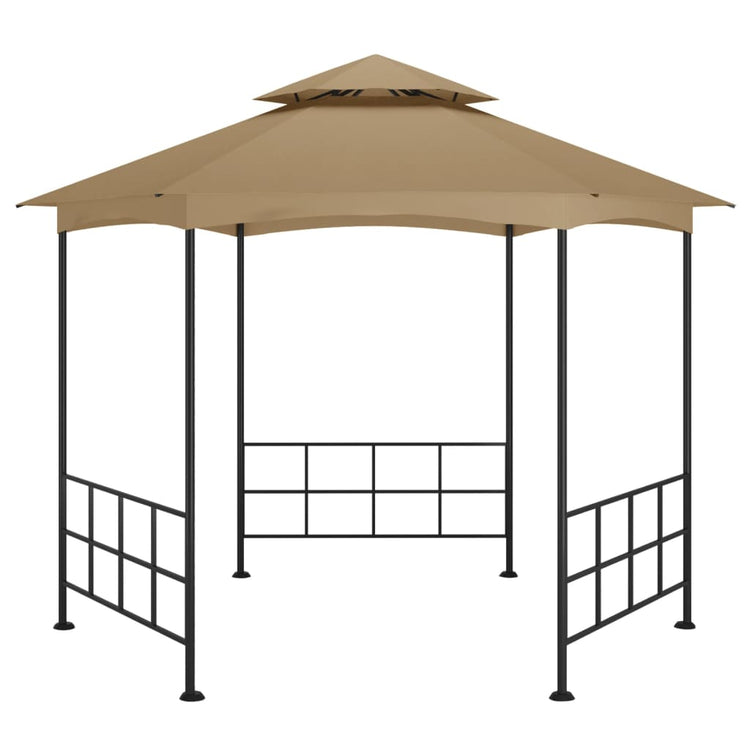 Vidaxl prieel met zijwanden 3,1x2,7 m taupe