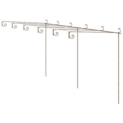 Vidaxl tuinpergola 6x3x2,5 m ijzer antiekbruin