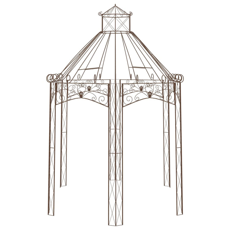 VidaXL Tuinpaviljoen 400x258x378 cm ijzer antiekbruin