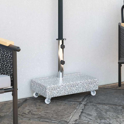 Vidaxl parasolvoet 45x25x8 cm graniet lichtgrijs
