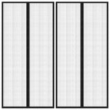 Vidaxl insectendeurgordijnen 2 st magnetisch 220x100 cm zwart - afbeelding 1