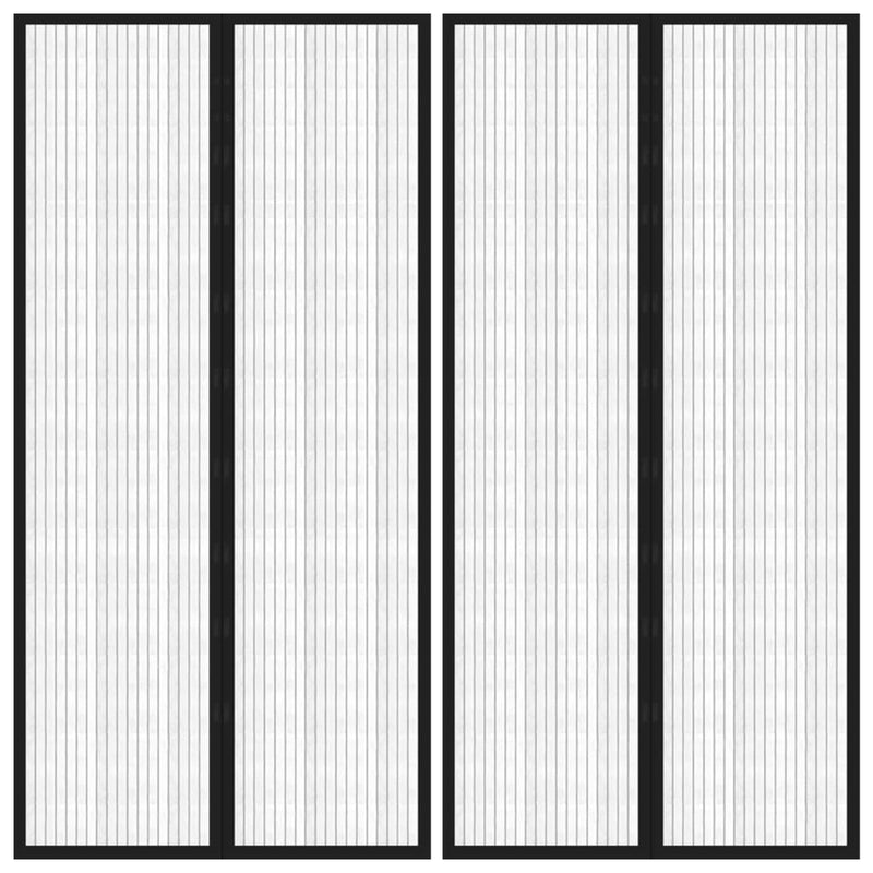 Vidaxl insectendeurgordijnen 2 st magnetisch 220x100 cm zwart